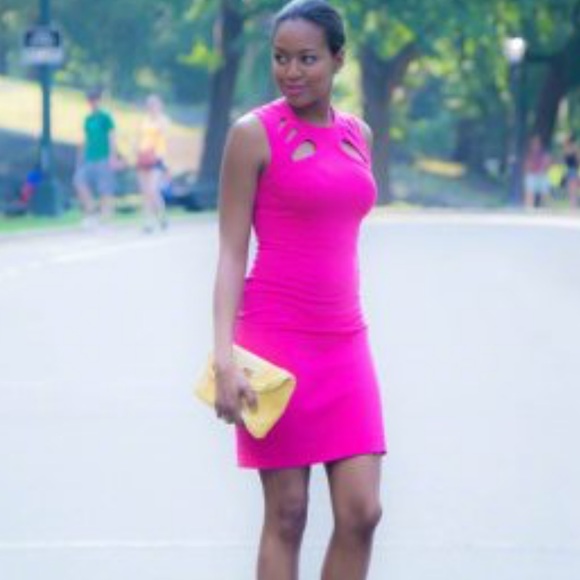 🌺 Diane von Furstenberg; STUNNING Fuschia Dress 0 - Picture 2 of 16